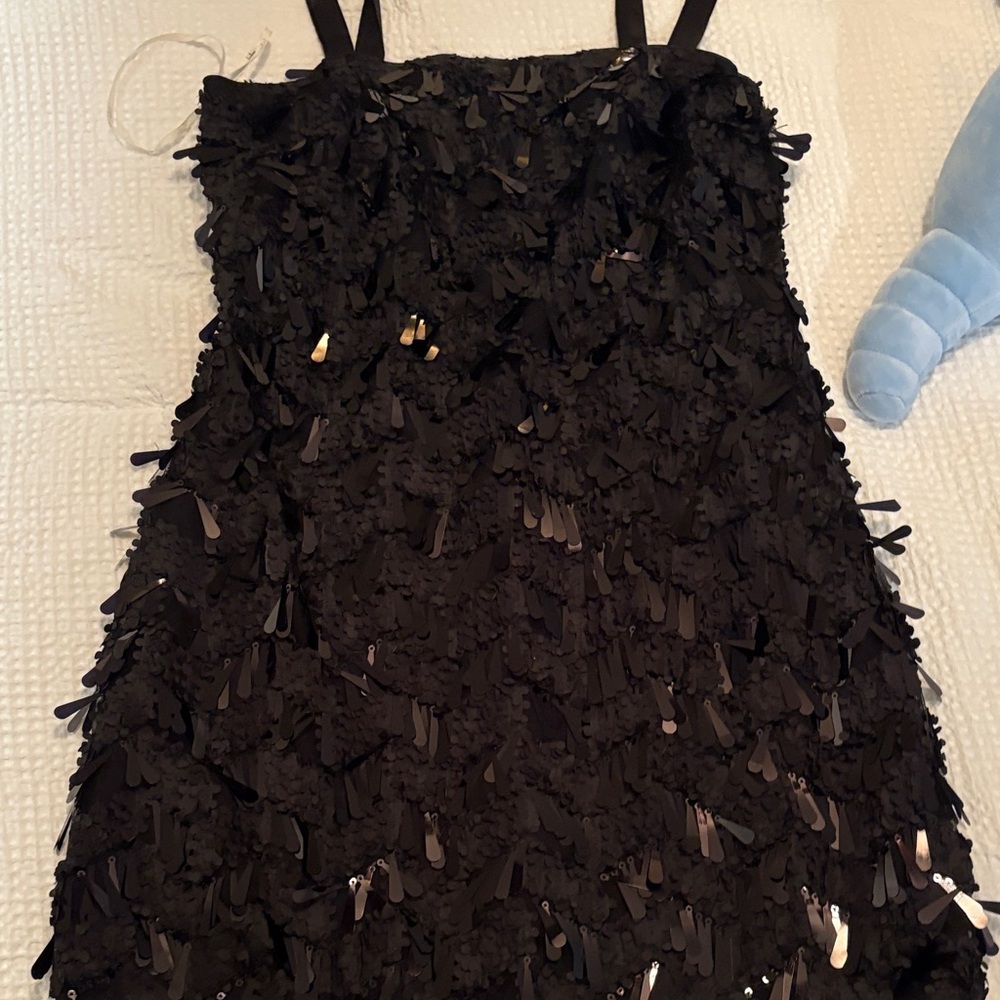 Black Sequin Sleeveless Dress
